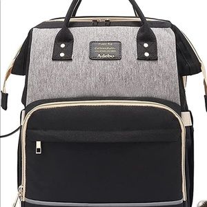 DIAPER BAG BACKPACK WITH FOLDABLE CRIB/CHANGING STATION